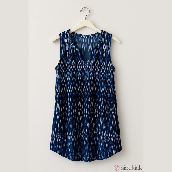 PAPA Tops - 40.PAPA Vancouver Navy & White Pattern top/dress with tights & ankle boots NWT